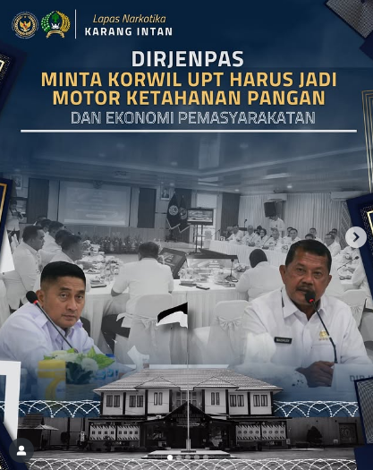 Dirjenpas Minta Korwil UPT Harus Jadi Motor Ketahanan Pangan dan Ekonomi Pemasyarakatan