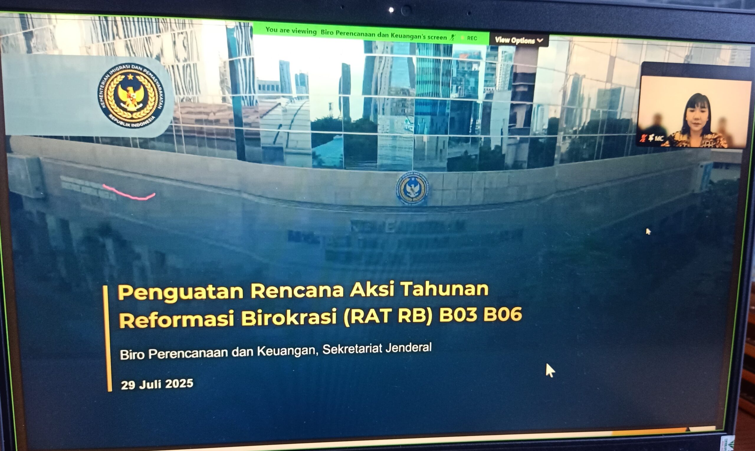Lapas Narkotika Karang Intan Ikuti Kegiatan Penguatan Rencana Aksi Tahunan Reformasi Birokrasi