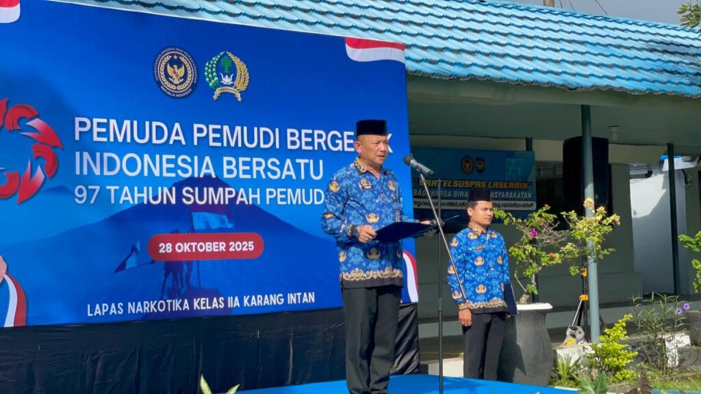 Kobarkan Semangat Pemuda, Lapas Narkotika Karang Intan Gelar Upacara Sumpah Pemuda Penuh Makna